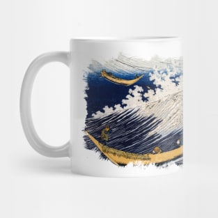 ✪ HOKUSAI Japan Ocean Waves ✪ Retouched Fan Art Historic Japanese Woodblock Mug